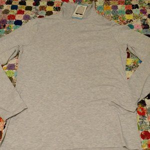 Vina High Low Gray Long Sleeved Tunic sz L